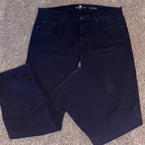 Mens 7 for all Mankind black Carsen jeans - size 38